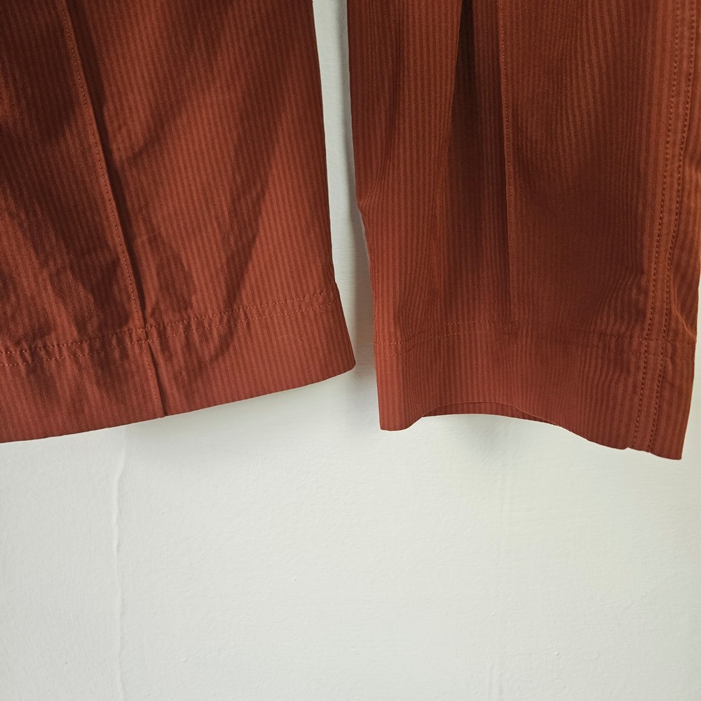 Athleta Vienna Cargo Pant Sz 6T Tall Rust Brown Stripe Tech Pull On - Picture 9 of 10